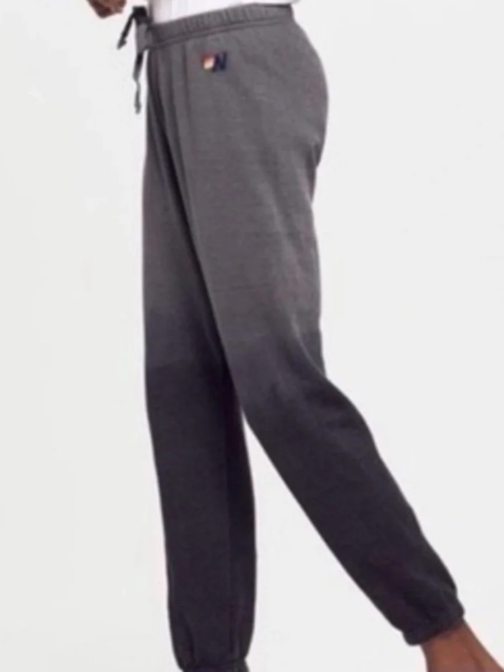 AVIATOR NATION Essential Womens Sweatpant Faded Smoke Grey to Black Sz XS